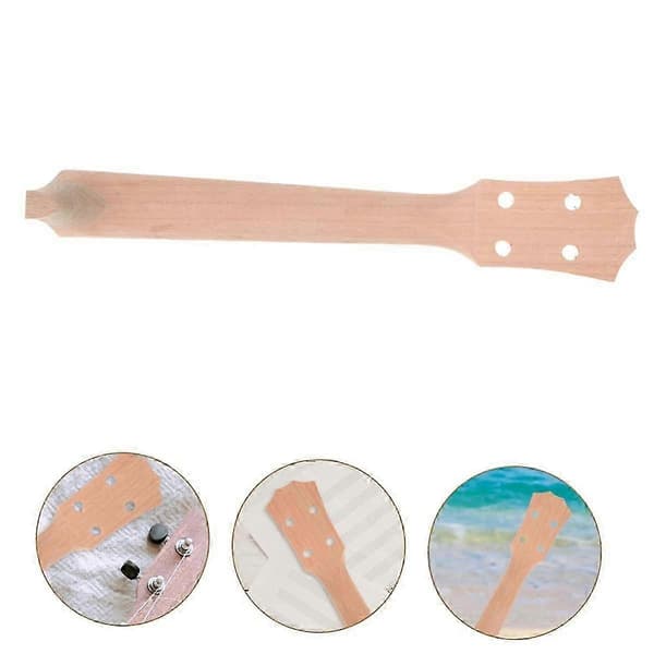 Ersättningshals för Ukulele Konsert Ukulele Luthier Delar Trägreppbräda Trä Ukulele Greppbräda Komponent