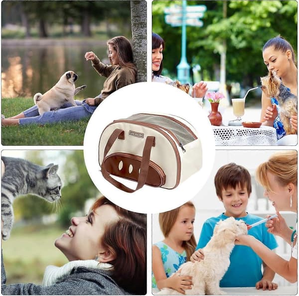 Kæledyrstaske med åndbart net og robust stålramme til små hunde og katte under 7,5 kg