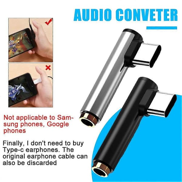 Til USB Type C til 3,5 mm hun-hovedtelefon Aux Audio Jack Adapter A3Q1-kabel