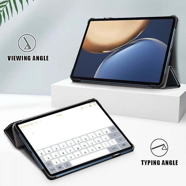 Til Huawei Honor V7 Pro Tablet Cover, Tri-Fold Beskyttende Stå Computer Hårdt Shell Slankt Etui med Auto Sleep/Wake Beskyttelsespose Cover (Farve: Sort
