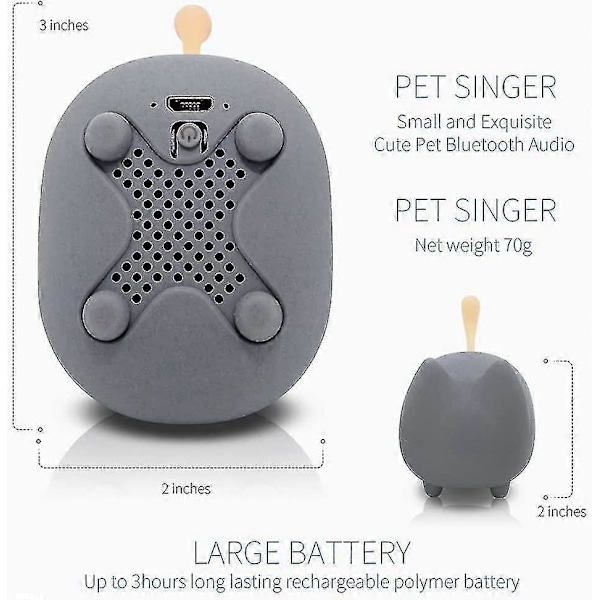 Mini langaton kannettava Bluetooth-kaiutin (harmaa)