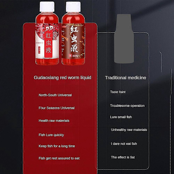 3st Additiv Je60ml Starkt Fiskmedel Koncentrerat Röd Mask Flytande Fiskbete Additiv