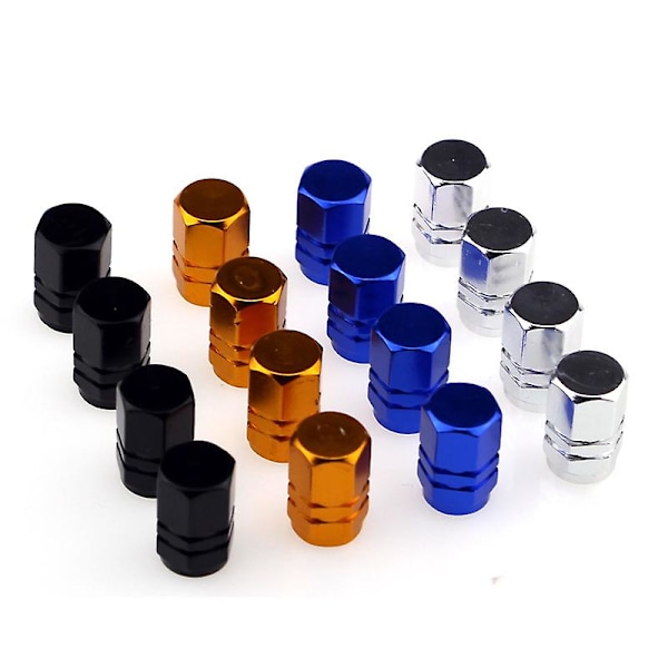 Färgade ventilhattar i aluminiumlegering, läckagesäkra bildäckshattar, stora hexagon skruvar, ventilhattar (lila (10-pack))
