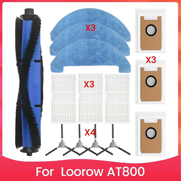 Reservedeler for Loorow AT800 3-i-1 Robotstøvsuger Tilbehør