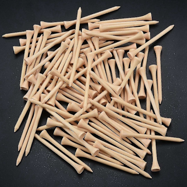 300 stk. Burlywood Træ Professionelle Golf Tees 83mm 3 1/4 Tommer Længde Golfer Gave