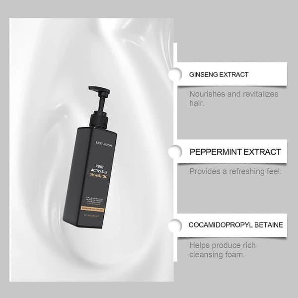 Root Activator Schampo, Hårväxtschampo för Håravfall och Tunt Hår, Schampo Root Activator Främjar Hårväxt för Män och Kvinnor 1PCS