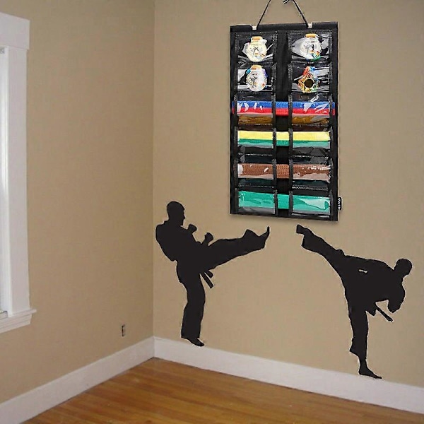 Kampsportbælter Væghængende Opbevaring Karate Bælte Display Holder Holdbar Stativ Taekwondo Bælte Organizer til Muay Thai MMA Judo