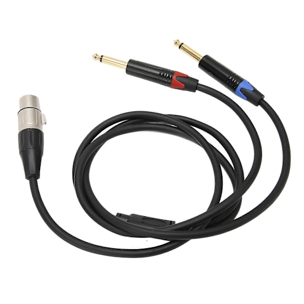 6,35 mm Han til XLR Hun Kabel 3 m / 9,8 ft, 24K Guldbelagte Stik