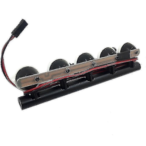 RC Bil Tak 5 Lampor Sökljus Runda Starka LED-lampor För 1/10 RC Crawler Trx4 Axial Scx10 Off-r
