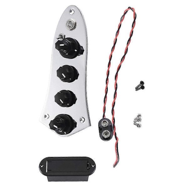 Universal 5 Jazz JB-08 Bass Loaded Control Plate för 4/5-strängars Basgitarrdelar