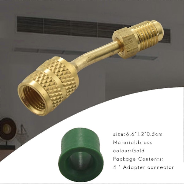 4 kpl R410a Adapteri Lataus Tyhjiöportti Adapteri Muunnin Neulalla 5/16 Tuumaa Sae Fe-xinhan