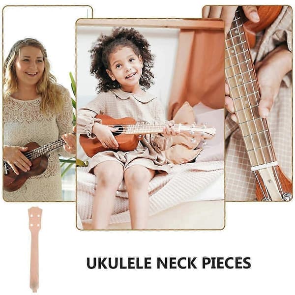 Ersättningshals för Ukulele Konsert Ukulele Luthier Delar Trägreppbräda Trä Ukulele Greppbräda Komponent