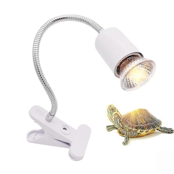 Universal Kæledyrs Reptil Skildpadde Solplads Lysholder Uva Uvb Varmelampe Clip-størrelse, farve:a, sort