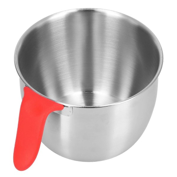 Rustfri Stål Blandebolle - 2800ML Kapasitet med Håndtak, Sklisikker og Sprutsikker - Perfekt for Salatservering og Eggevisping