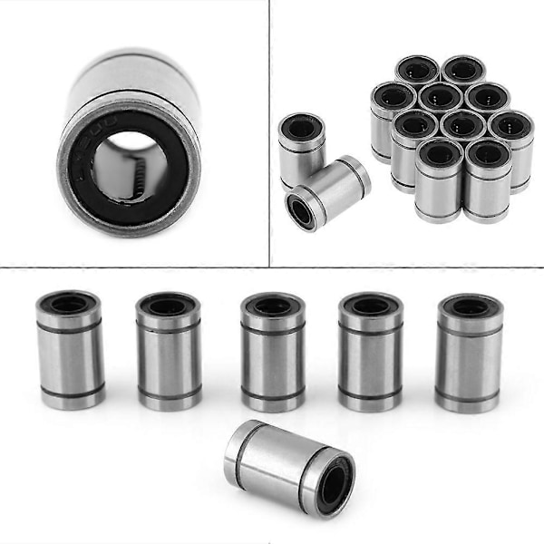 LM8UU 8mm Lineær Kugleleje Bøsning 8 x 15 x 24mm (12 stk.) til 3D Printer CNC Dele