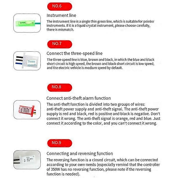 48V 60V 64V 800W Navmotor Controller 15Mos MAX 35A til Elcykel E-Scooter Motorcykel Bldc Moto