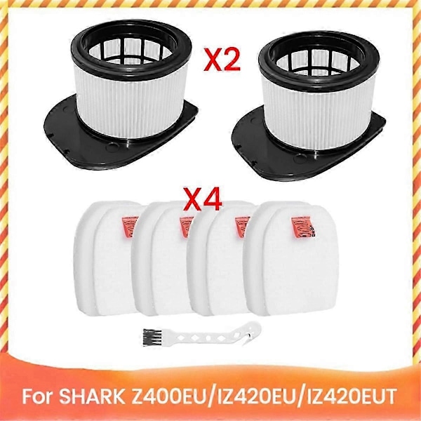 HEPA Filter Skum & Filtfilter för Shark IZ400EU IZ420EU IZ420EUT Sladdlös Dammsugare Tillbehör