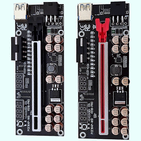 VER018 PRO PCI-E -lisäkortti USB 3.0 -kaapelilla 018 PLUS PCI Express (musta)