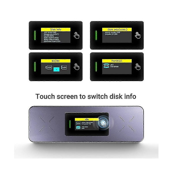 I9x Smart M.2 Nvme / Sata Ssd-kabinett, Usb 3.2 Gen 2 10gbps, Externt M2 Adapterfodral Stöd M-key B+m Key Uasp Trim