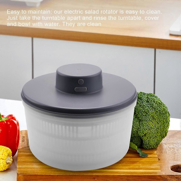 Lämplig för Elektrisk Sallad - Sallad Grönsaks Torktumlare, USB Uppladdningsbar, Snabbtorkande Sallad Frukt Material Skål-FO SHAN RAN WANG