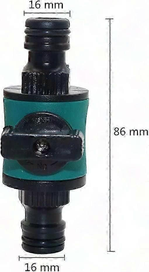 16 mm puutarhaletkun pikaliitin 2-suuntaisella sulkuventtiilillä - 4 kappaletta