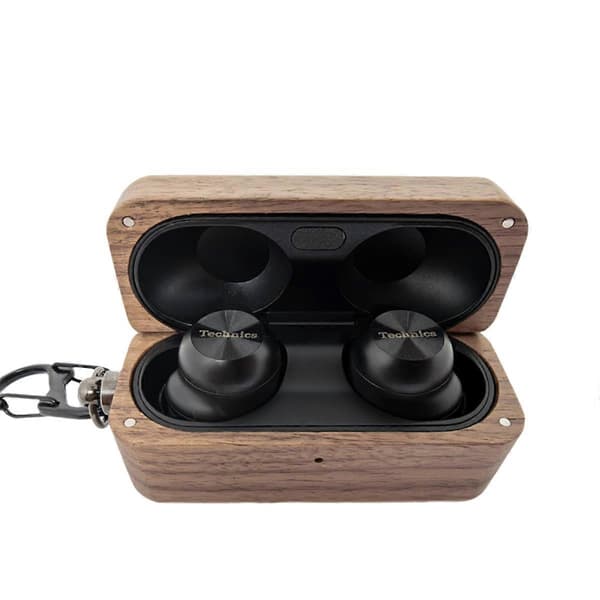 För Panasonic Technics EAH-AZ100 Valnöt Skyddsfodral Trådlös Bluetooth Hörlursladdningsbox Co
