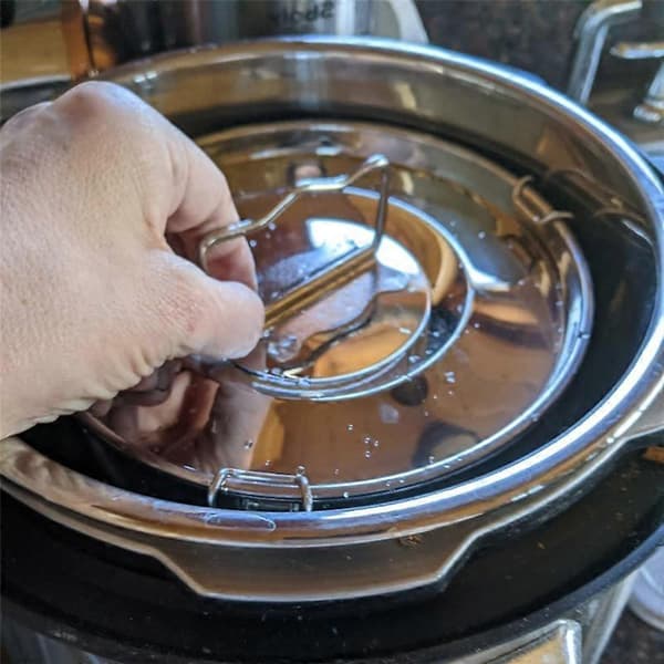 Flan Pan Flanera Form, Rustfri Stål Flan Form med Låg - Flan Maker til 6 Quart Gryde