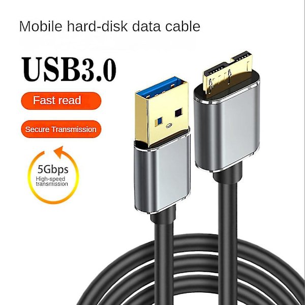 Ekstern harddisk kabel USB Micro-B HDD kabel Micro-B datakabel SSD Sata kabel til harddisk Micro-B USB3.0, 0.5M