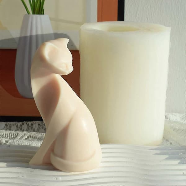 3D Abstrakte Katter Lys Silikonform For Håndlagde Lys Ornamenter Laging