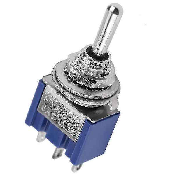 10 st Mini vippströmbrytare PÅ AV PÅ SPDT 3-läges 3-stift 6mm 6A 125VAC