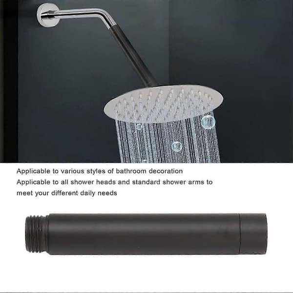 Duscharm Rostfritt Stål Modern Elegant Duschförlängningsrör för Badrum Svart