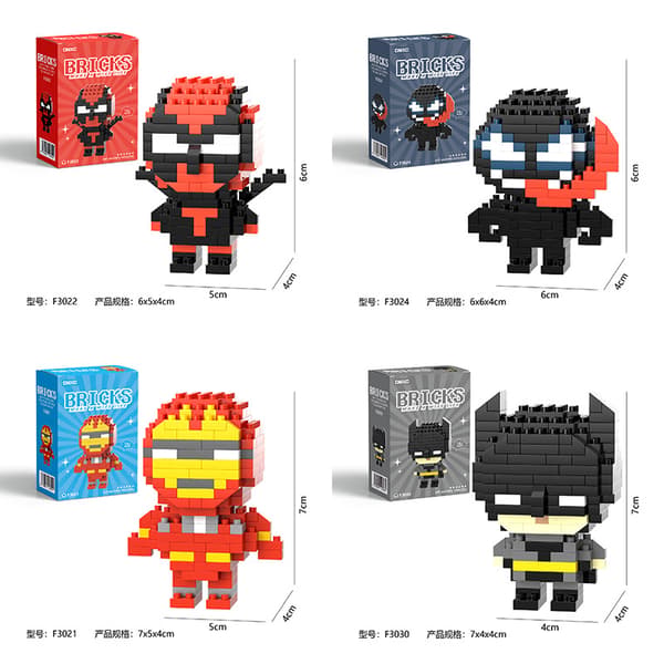 Marvel Avengers Kompatibla Diamond-Block Byggleksaker – Samlarbara Mini-figurer i Blind-Box Stil 2