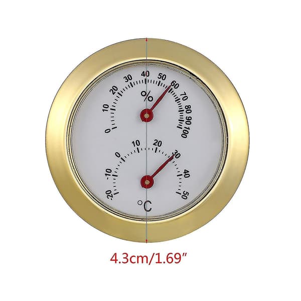 Mini Rund Digital Hygrometer Termometer Temperatur Luftfugtighedsmåler Måler