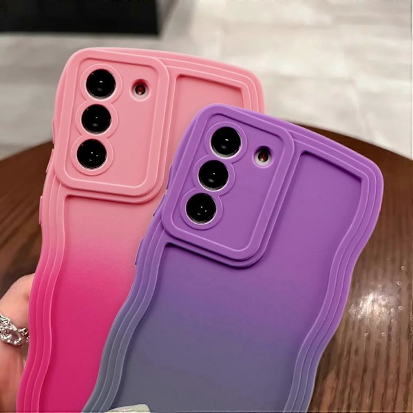 Vågformsfodral för Samsung Galaxy S20 FE 5G, Sött Vågforms Slim Fit Stöttåligt Skal Mjukt Fint Anti-Rep TPU-Fodral - Rosa Ros
