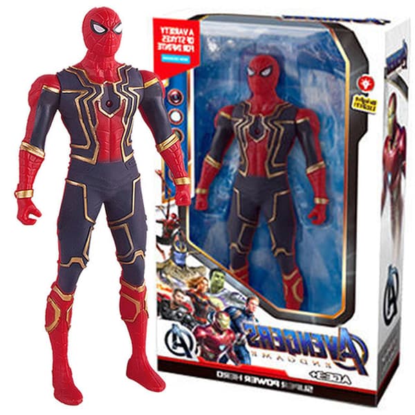 Avengers Lysende Figurer: Captain America, Spider-Man og Iron Man Modelsamleobjekter Captain Marvel