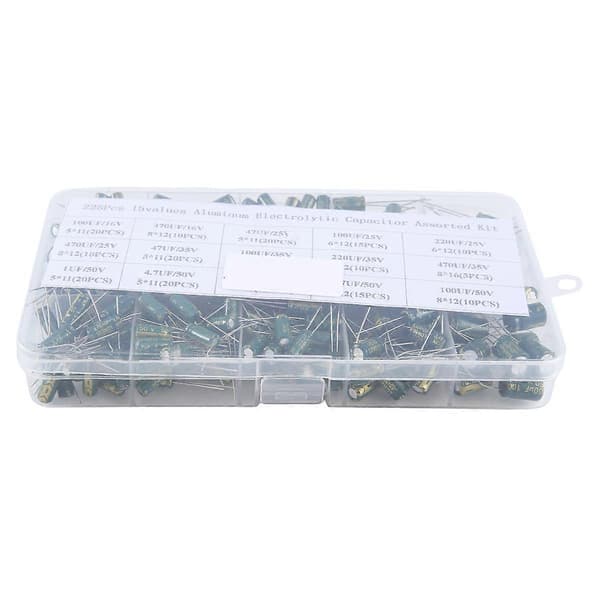 225st Aluminium Elektrolyt Kondensator Högfrekvens Inline Kit