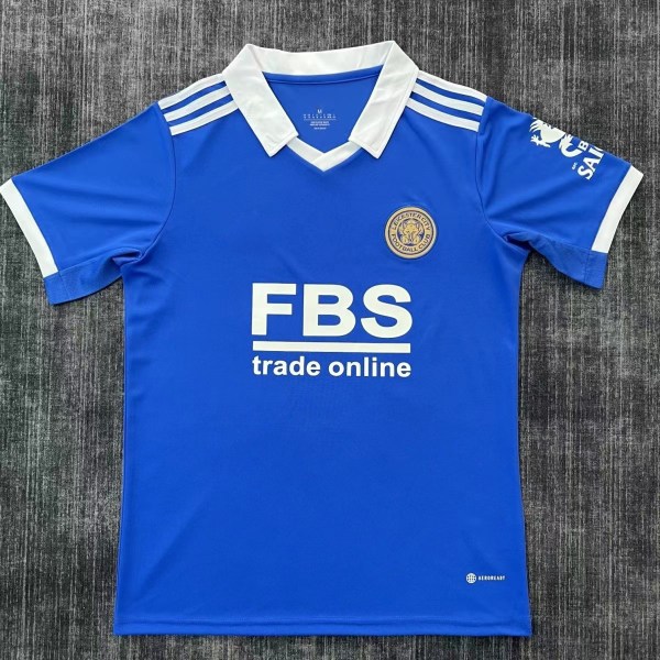 22-23 Leicester City Shirt Hemma kortärmad fotbollströja S