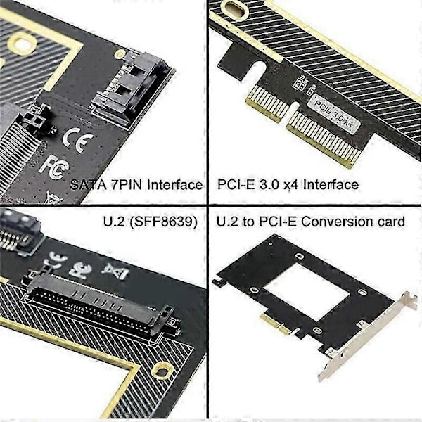 U2 PCIE X4 til U.2 Adapterkort SFF8639 NVMe SSD Udvidelseskort SSD Solid State Drive Konverteringskort