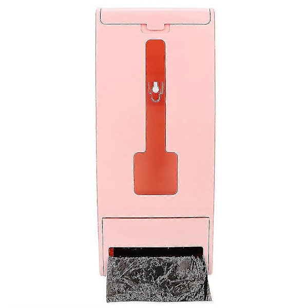 Rosa veggmontert plastpose dispenser for kjøkken søppelposer