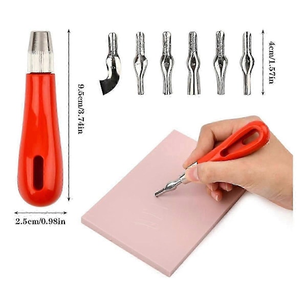 12-pack Linoleumblock för tryck med skärverktyg, gummistämpel-kit Linoleumtryck-kit för DIY
