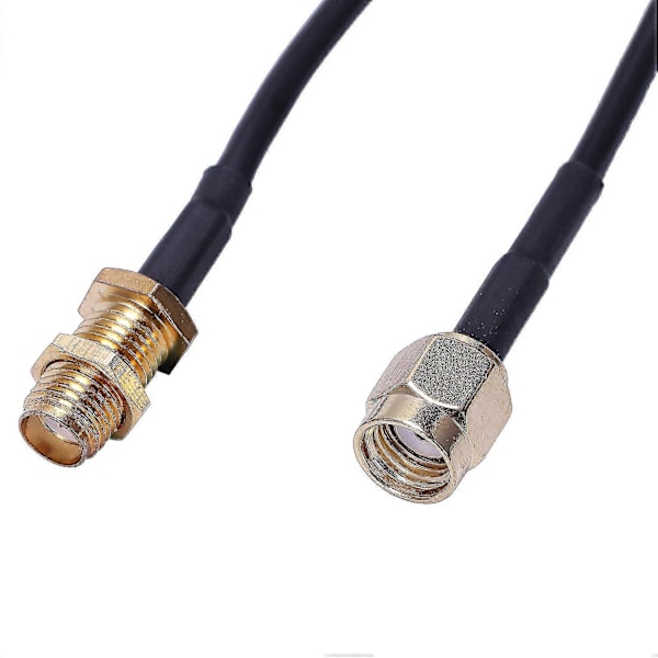 10M Musta RP-SMA Uros - Naaras Wifi Antenniliitin Jatkojohto