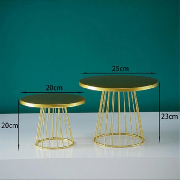 2 stk. Metal Kagefade, 8/10 tommer Søjle Style Cupcake Display Stand Dessertbakke Tærtefade Til Bagning