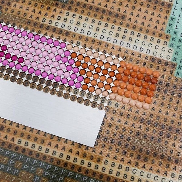 5D Diamantmaleri Lineal, 50 Rum Diamant Tegne Lineal DIY Rustfrit Stål Dot Maleri Værktøjer til Runde Fuld og Delvis Boring Korssting