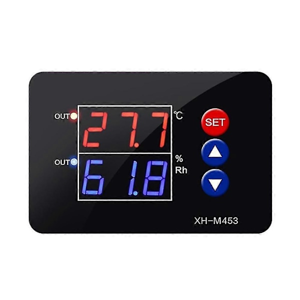 Xh-m453 Temperatur- och fuktighetsregulator Fuktighetskontrollbrytare Digital Display Utgång 12v-24v