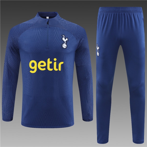 23-24 ny säsong Tottenham vuxen / barn lång tröjdräkt blue 2XL