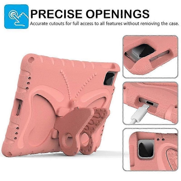 Børnetablet Cover Til Pro 11inch 2024 Stødsikkert Cover Skal Stativ Etuier Eva Stativ Etui Pink