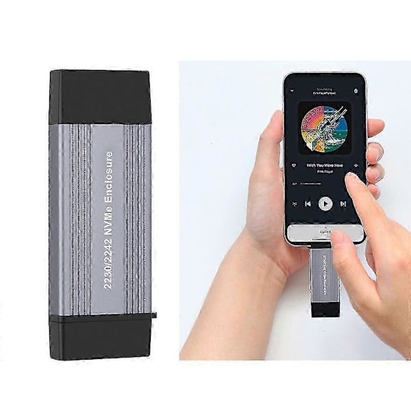 M.2 2230 2242 PCIE NVMe Hårddiskkabinett USB3.1 10Gbps Snabb Överföring