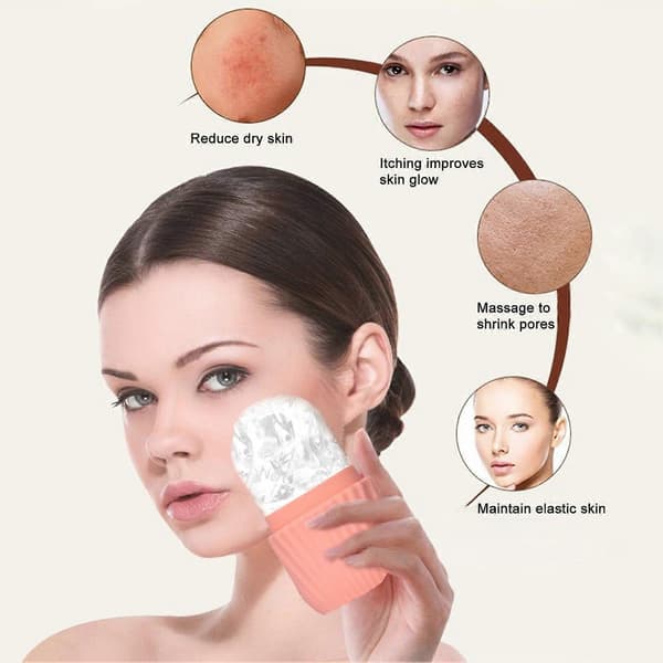 Isansiktsrulle med isbitform og lokk, sklisikker brettdesign Green
