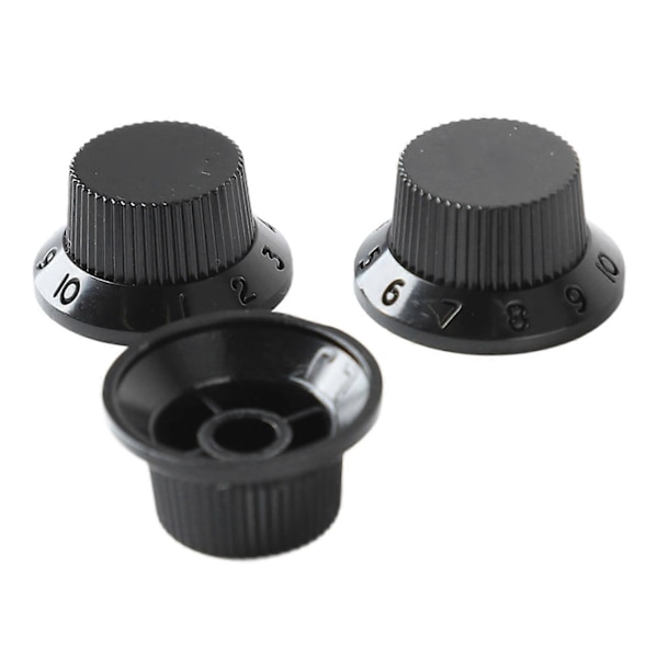 Gitarrkontrollknappset 1 Volym 2 Ton Plast Ersättningskit - 3 st