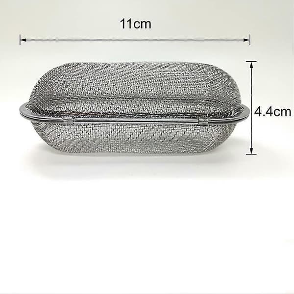 Tekule i rustfritt stål Krydderinfuser Te-sil Krydderdiffuser For Matlaging Oval Sølvfarge 1 stk